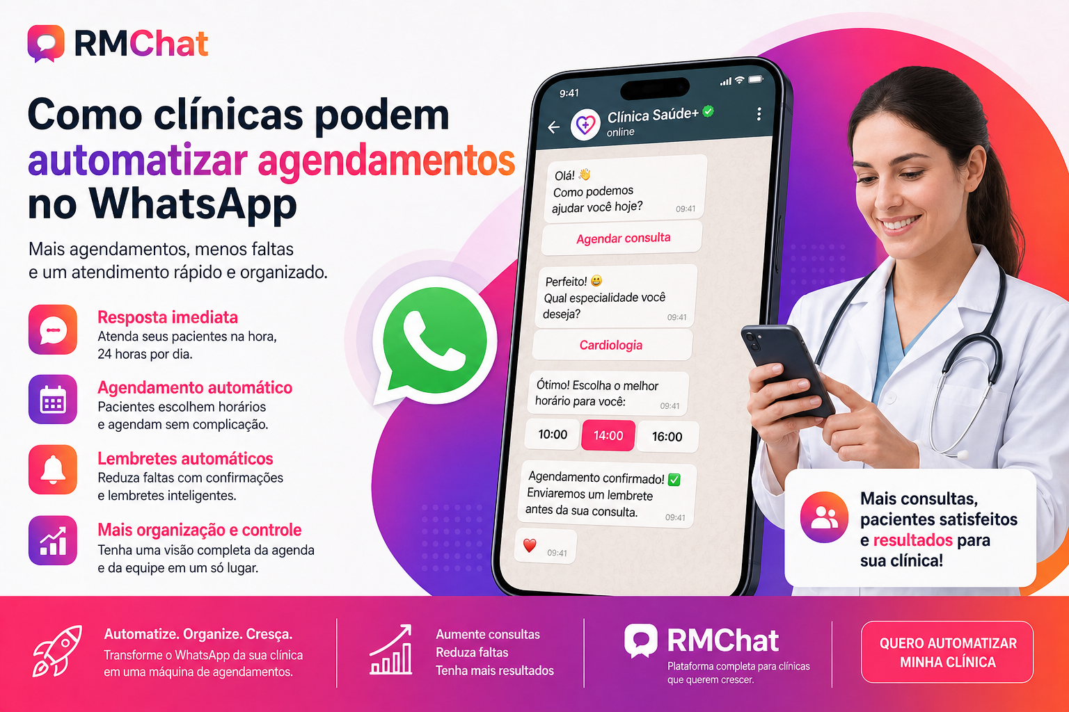 Como clínicas podem automatizar agendamentos
