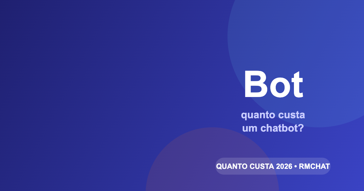 Quanto custa um chatbot para WhatsApp em 2026?