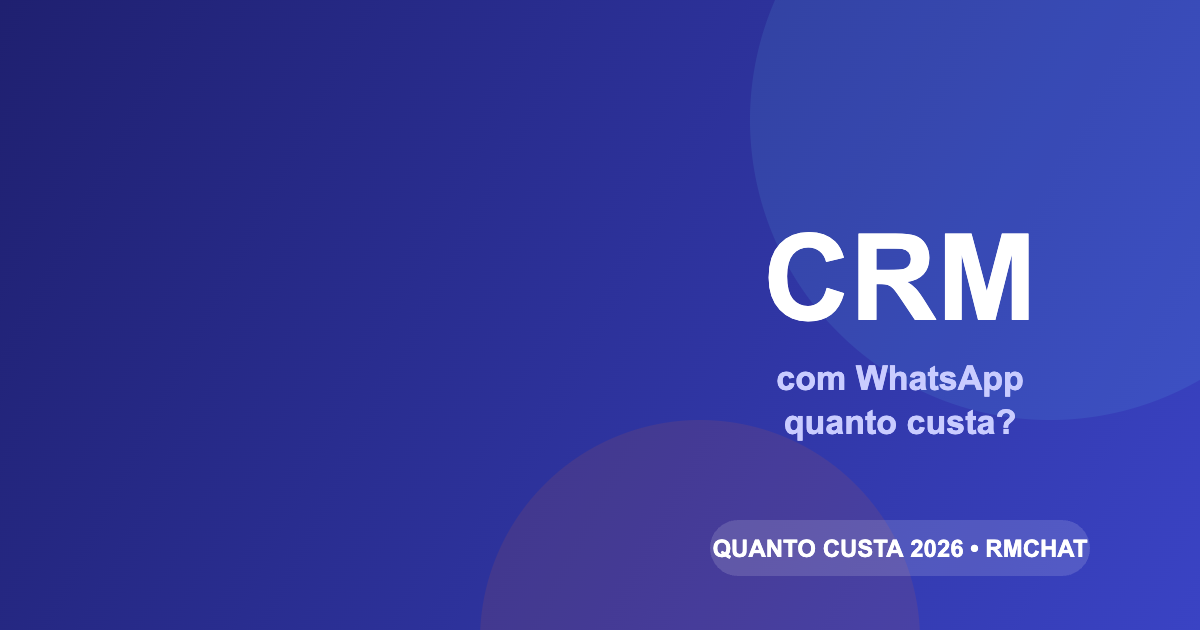 Quanto custa um CRM com WhatsApp em 2026?
